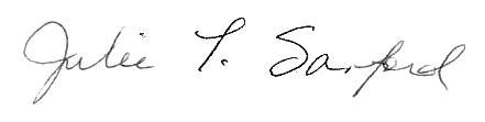 Julie Sanford signature